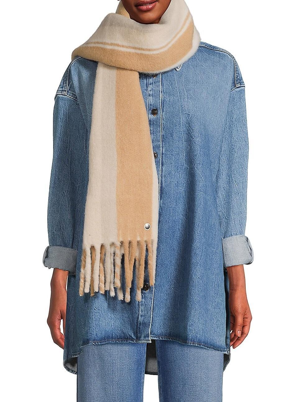 Womens Siobhan Striped Fringe Scarf Product Image