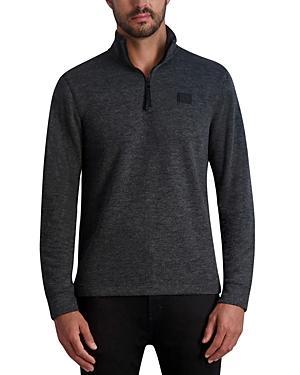 Karl Lagerfeld Paris Brushed Quarter Zip Knit Pullover Product Image