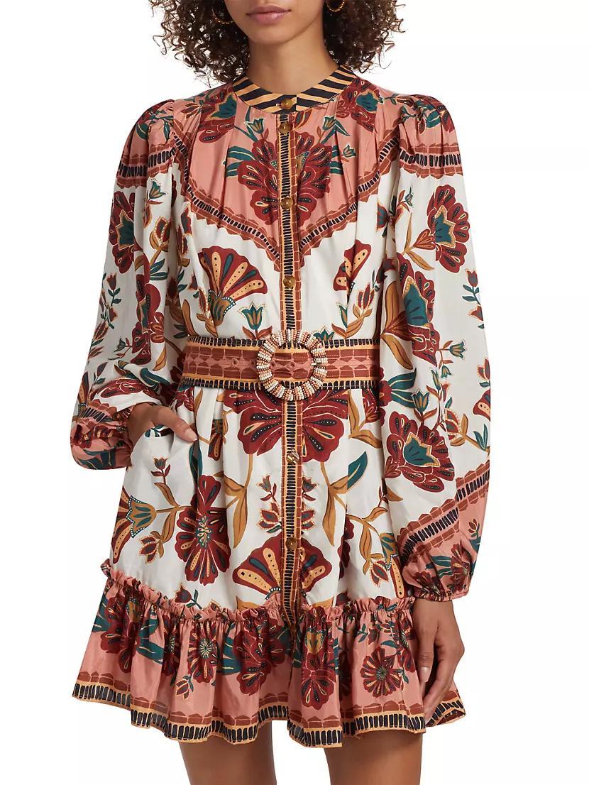 Riad Floral Belted Minidress Product Image