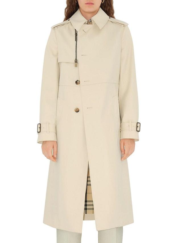 Womens Double-Breasted Belted Trench Coat Product Image