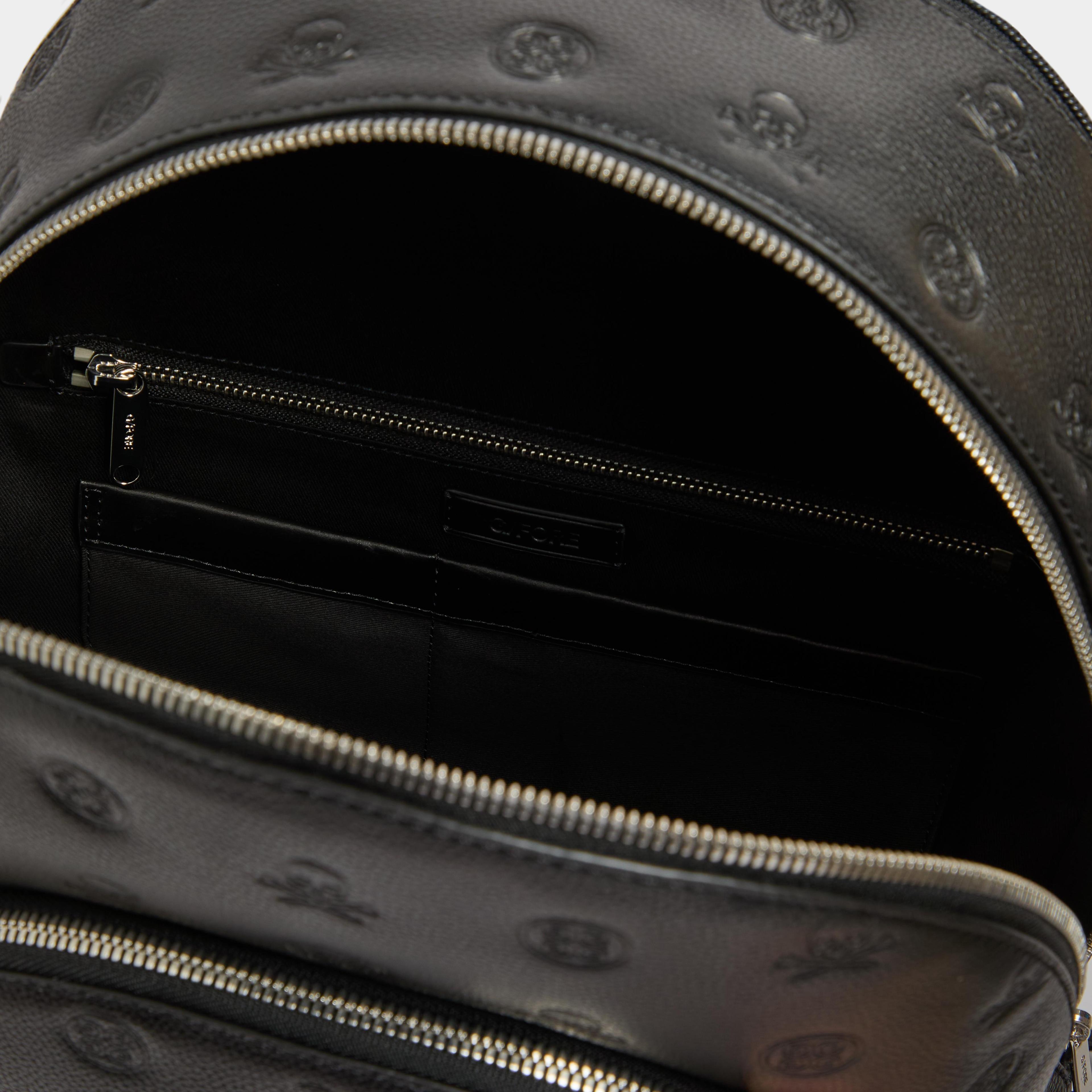 EMBOSSED SKULL & TEES LEATHER BACKPACK Product Image