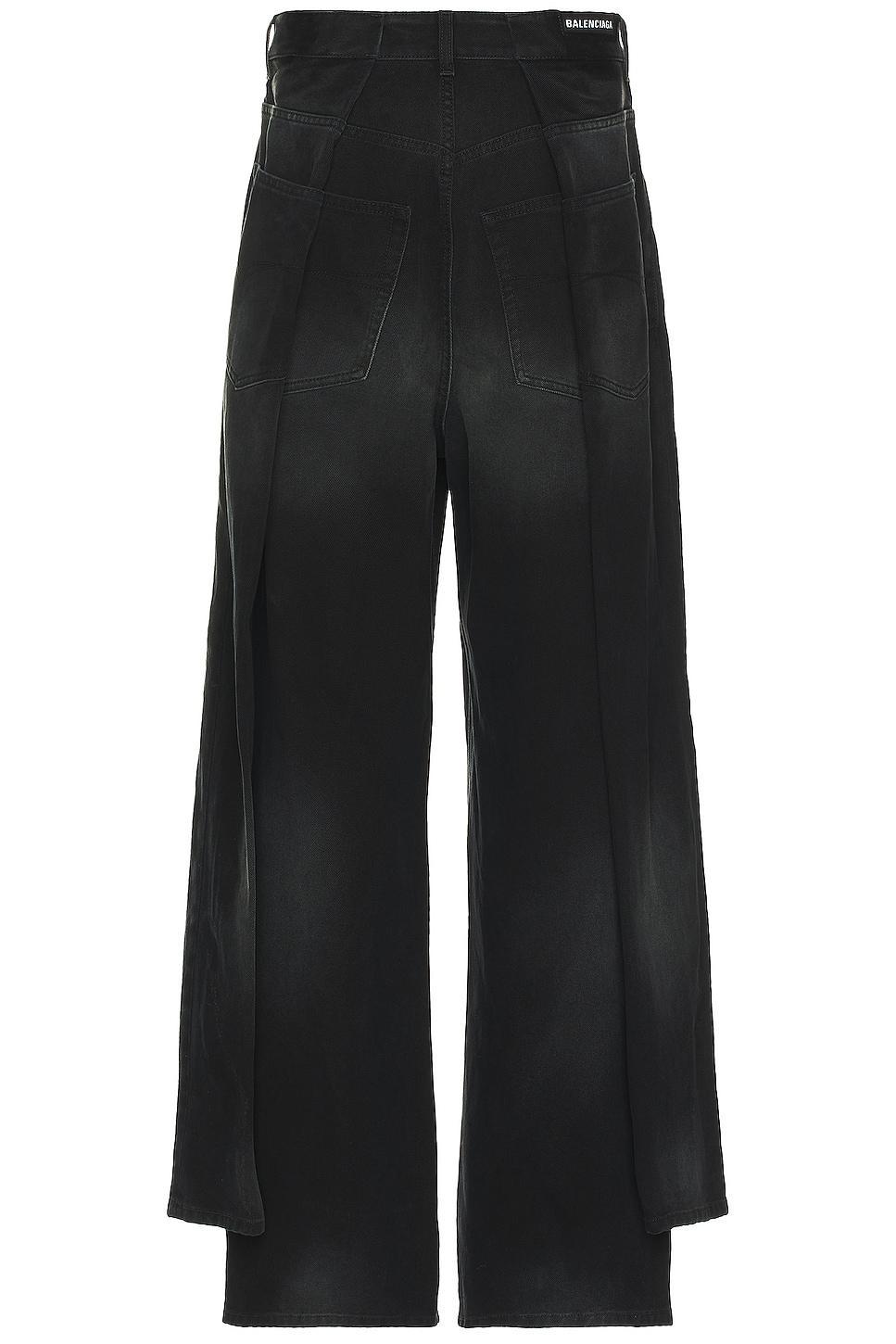 Balenciaga Double Side Denim Jean in Sunbleached Black - Black. Size S (also in L, M). Product Image