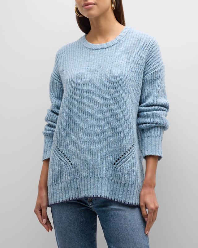 Womens Wool-Blend Crewneck Sweater Product Image