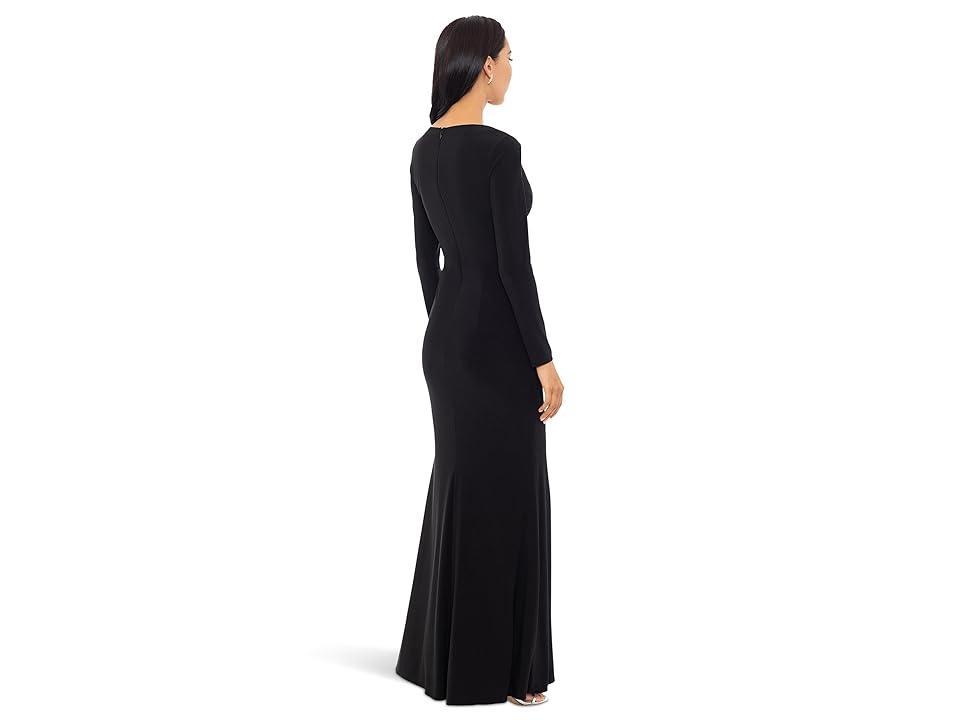 Xscape Evenings V-Neck Long Sleeve Gown Product Image