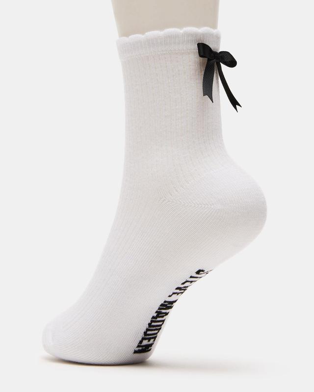 BOW SOCKS WHITE Female Product Image