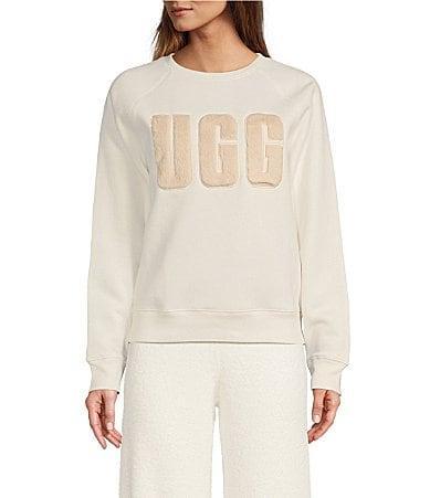 UGG Madeline Fuzzy Logo Long Sleeve Coordinating Lounge Sweatshirt Product Image