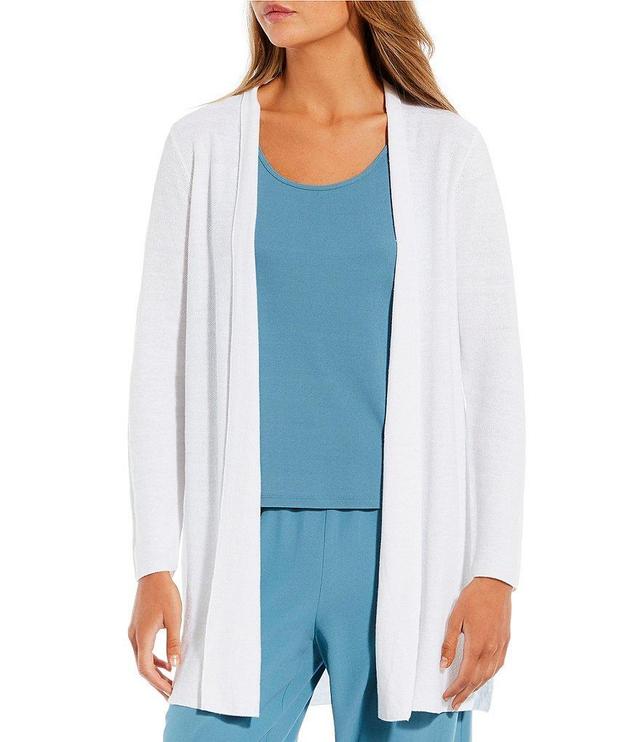 Eileen Fisher Organic Linen Cotton Open Front Long Cardigan Product Image