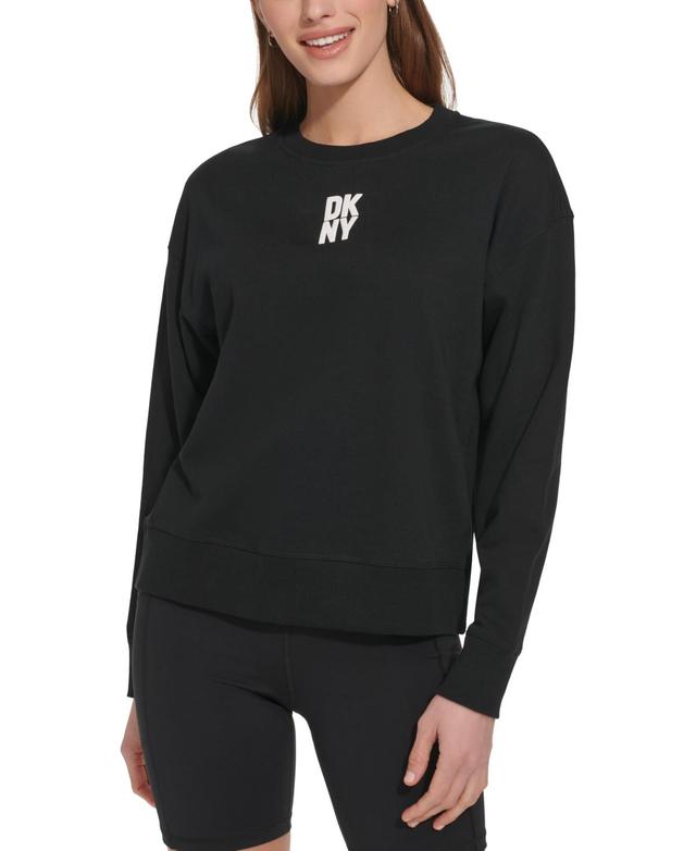 Women's Puff-Logo Long-Sleeve Sweatshirt Product Image