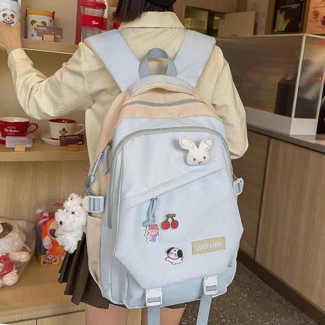 Two Tone Buckled Backpack Product Image