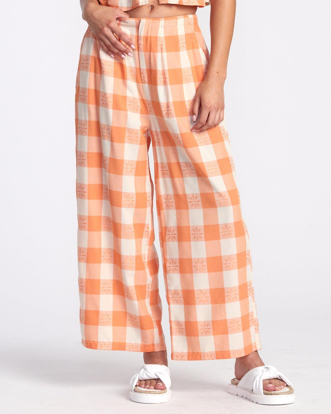 Callum Printed Wide Leg Pants - Copper Tan Product Image