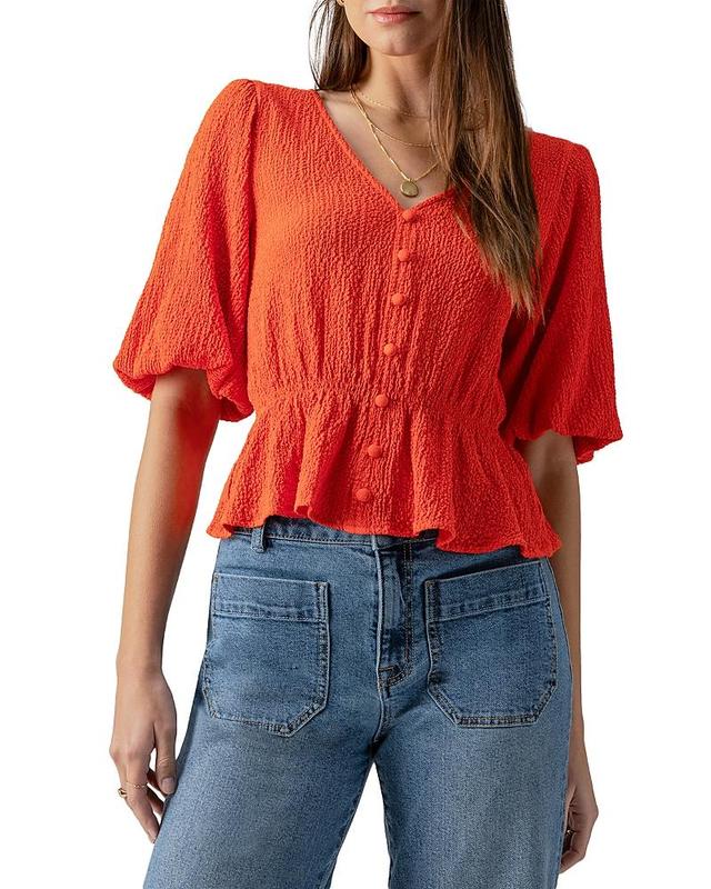 Sanctuary Textured Button Front Women's Clothing Product Image