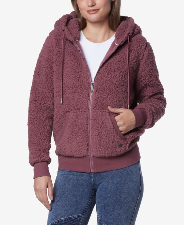 Andrew Marc Sport Womens Faux Fur Zip Up Hoodie Jacket Product Image