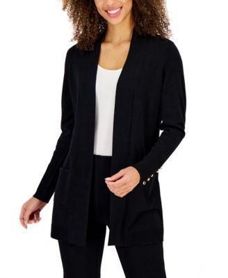 Women's Button-Sleeve Flyaway Cardigan, Created for Macy's Product Image