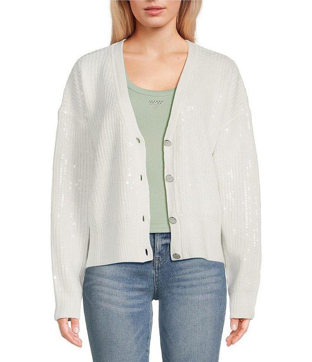 Guess Riley Sequin Cardigan Sweater Product Image