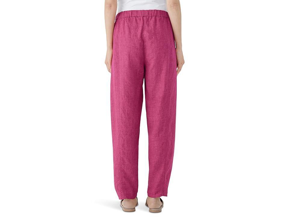 Pleated Cropped Organic Linen Lantern Pants Product Image