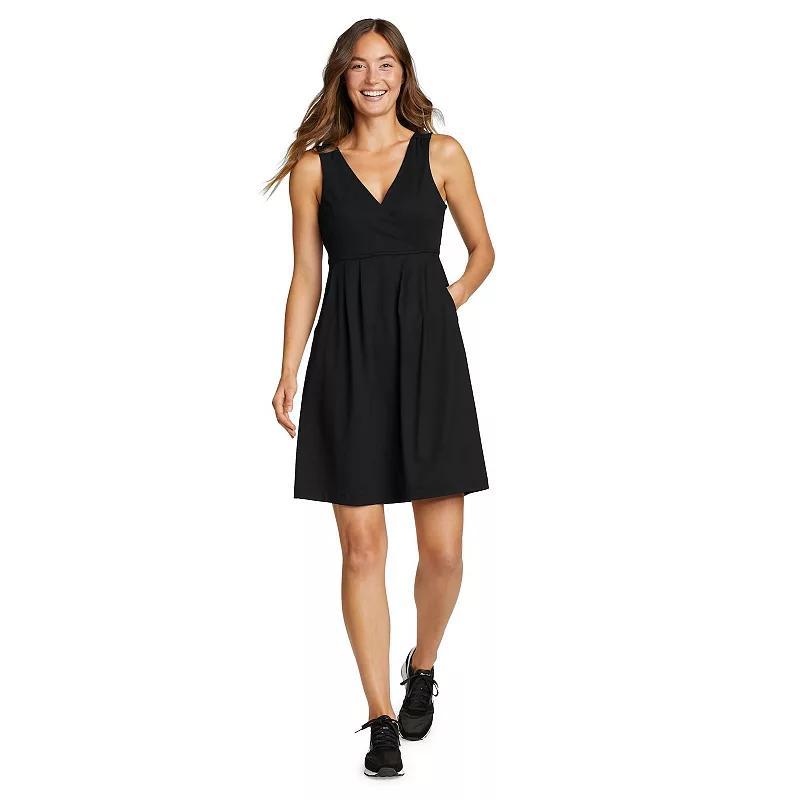 Womens Eddie Bauer Aster Crossover Mini Dress, Size: Medium, Black Product Image