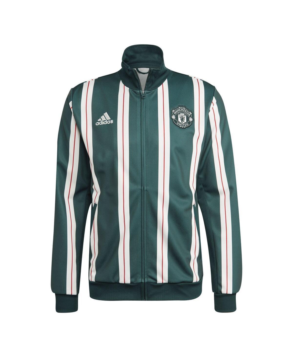 Mens adidas Green Manchester United Lifestyle Full-Zip Track Top Product Image