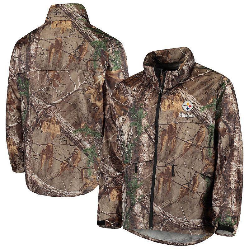 Mens Dunbrooke Realtree Camo Pittsburgh Steelers Circle Sportsman Waterproof Packable Full-Zip Jacket STL Green Product Image