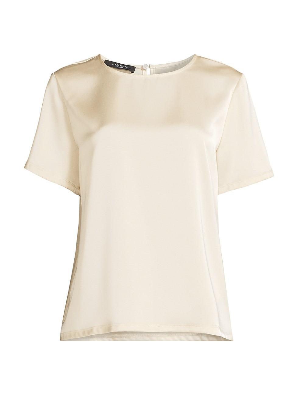 Womens Gilbert Satin Crewneck Top Product Image