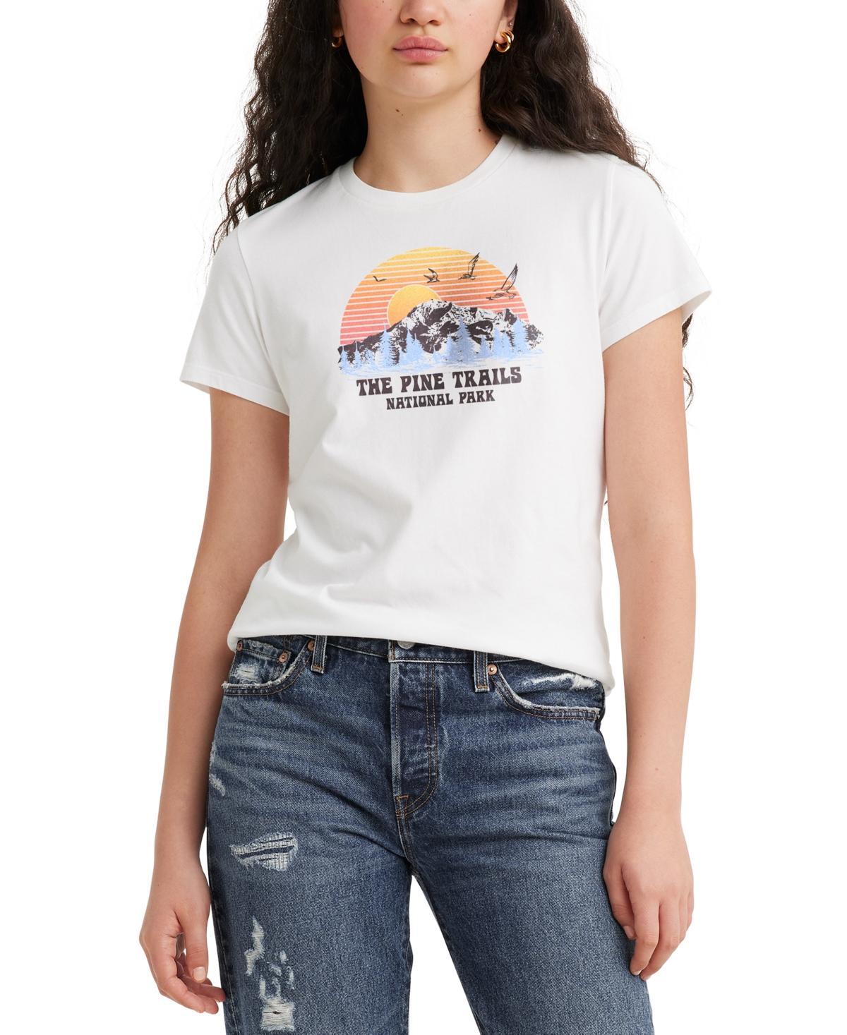 Levis Womens Perfect Graphic Logo Cotton T-shirt Product Image