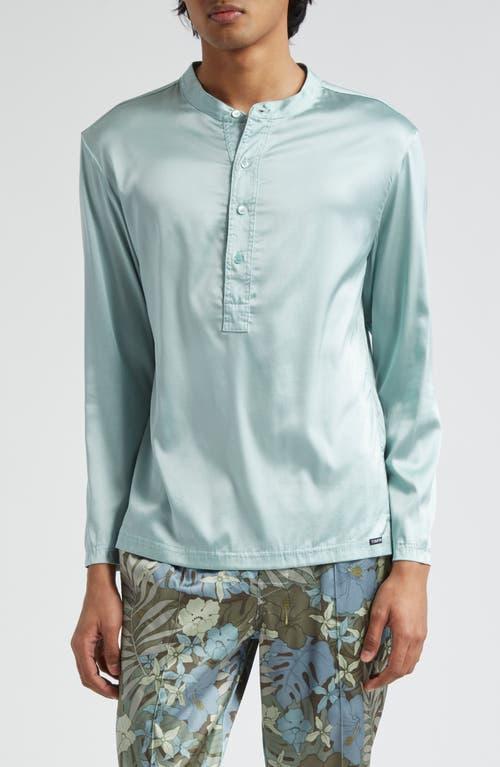 TOM FORD Henley Stretch Silk Pajama Shirt Product Image