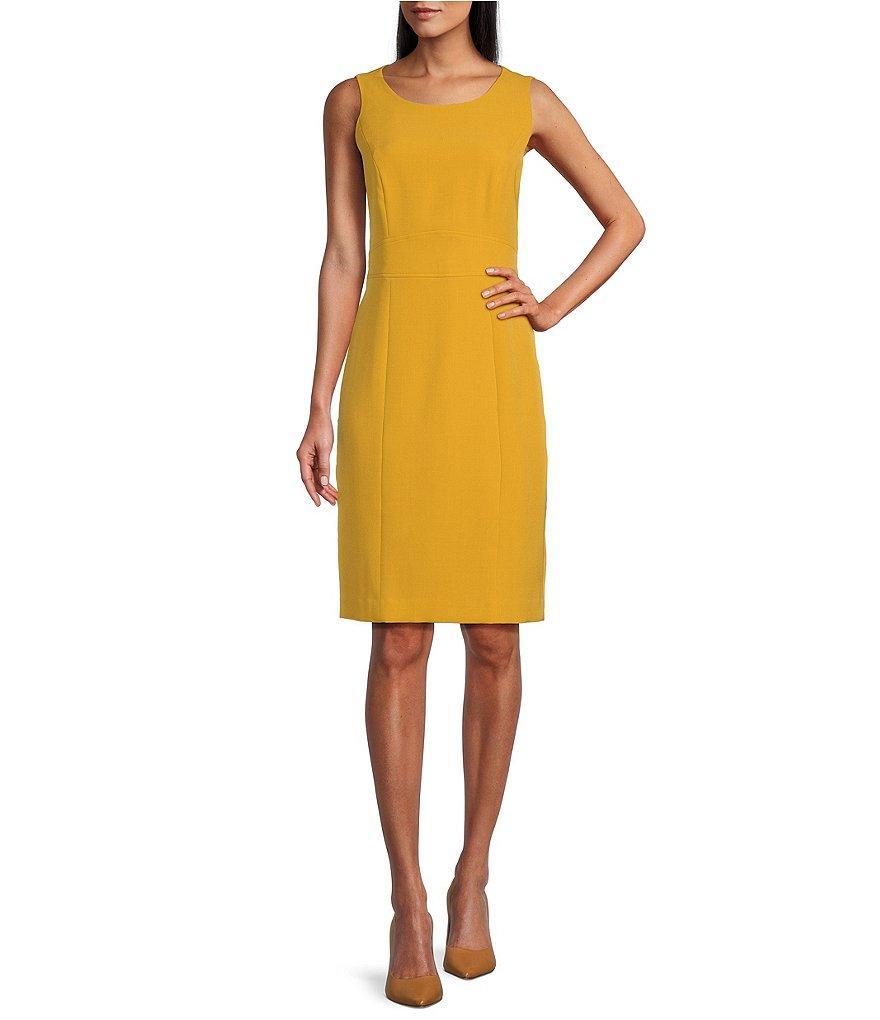 Kasper Stretch Crepe Crew Neckline Sleeveless Sheath Dress product image