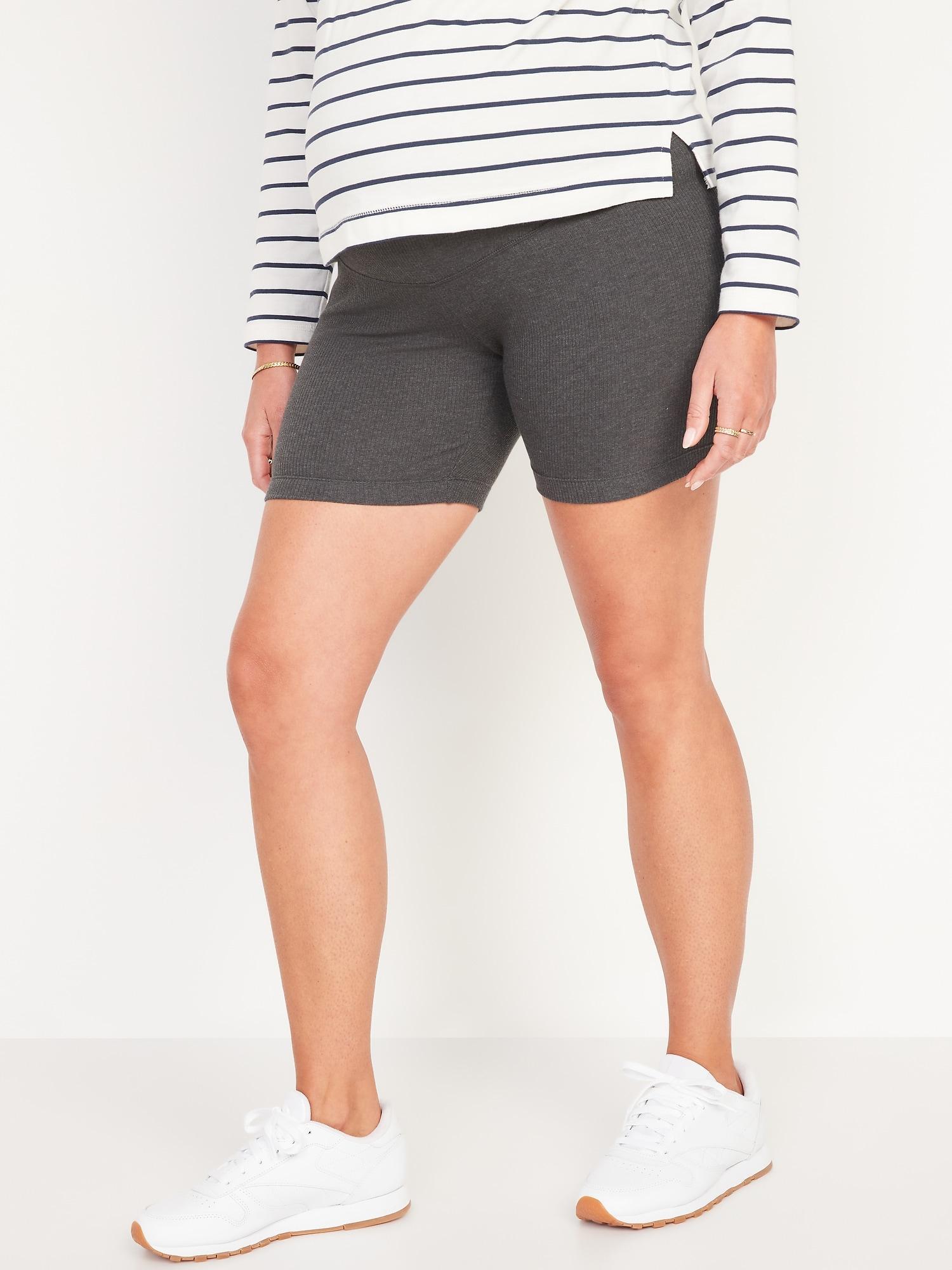 Maternity Full-Panel Biker Shorts -- 6-inch inseam Product Image