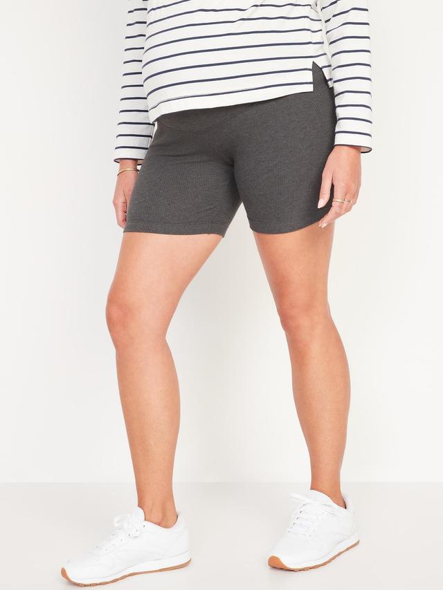 Maternity Full-Panel Biker Shorts -- 6-inch inseam Product Image