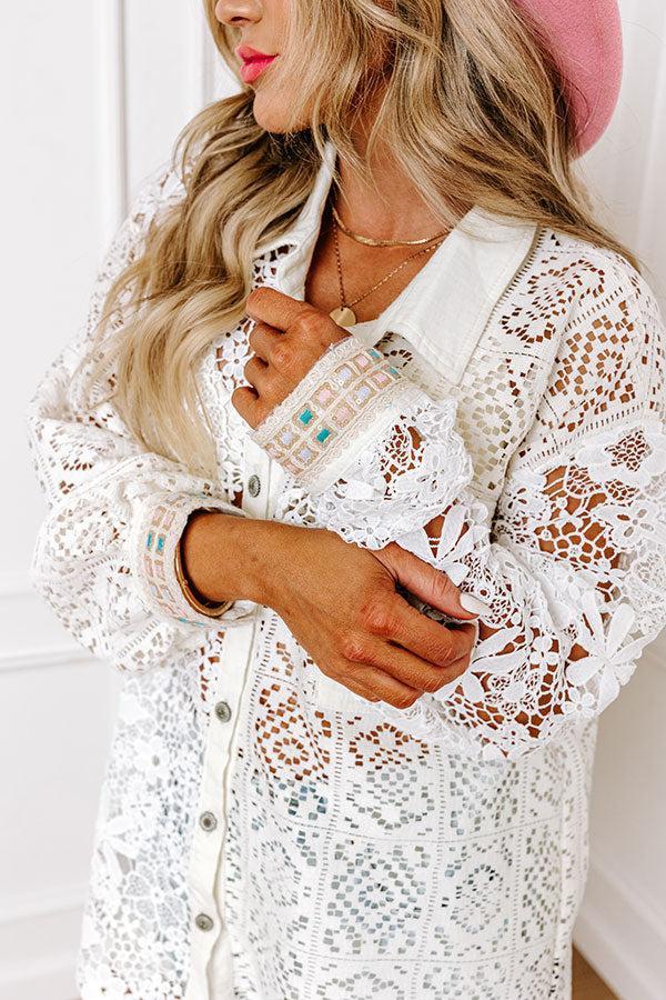 Bohemian Bliss Crochet Button Up Product Image