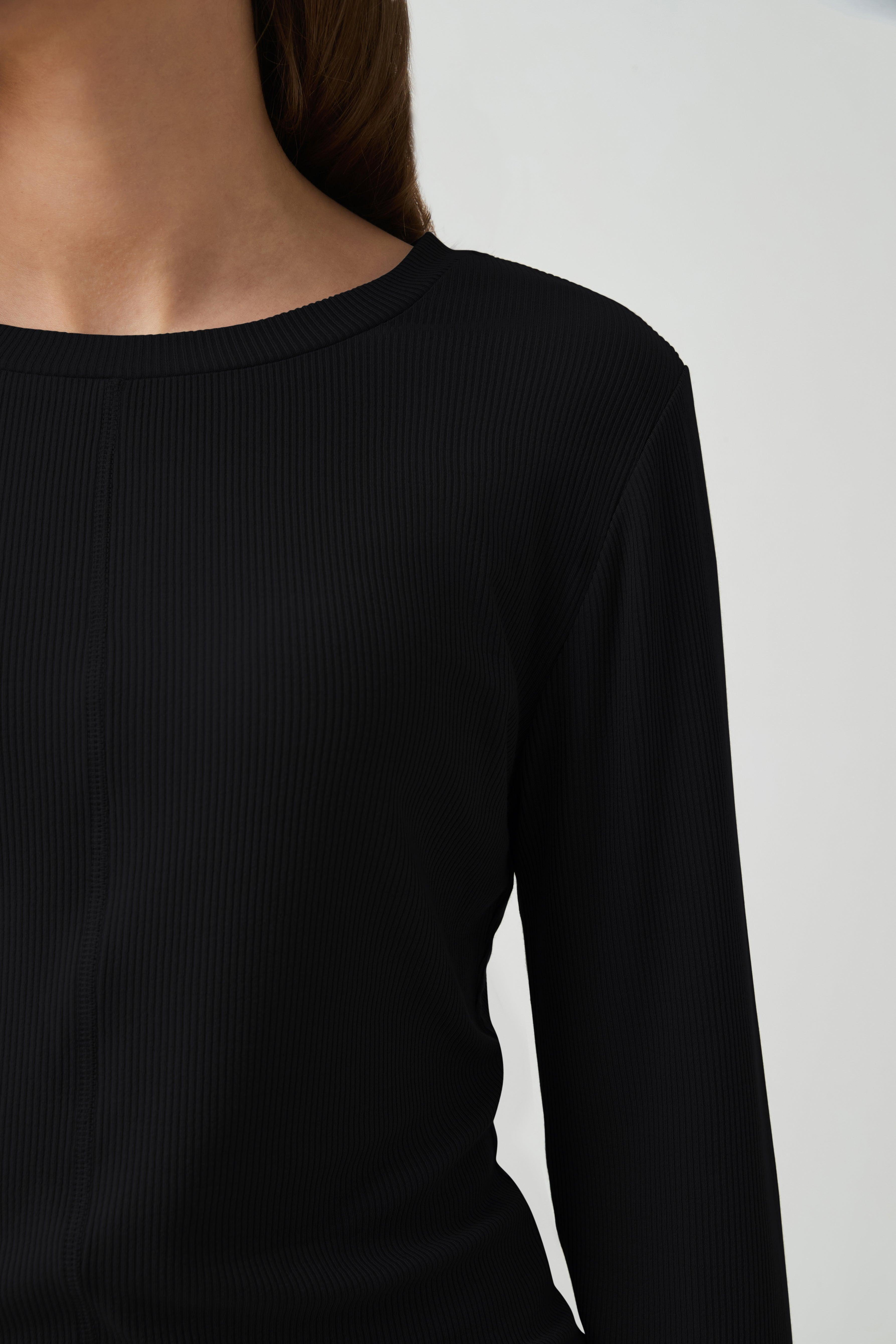 Sheer Rib Long Sleeve Tee 127 Product Image