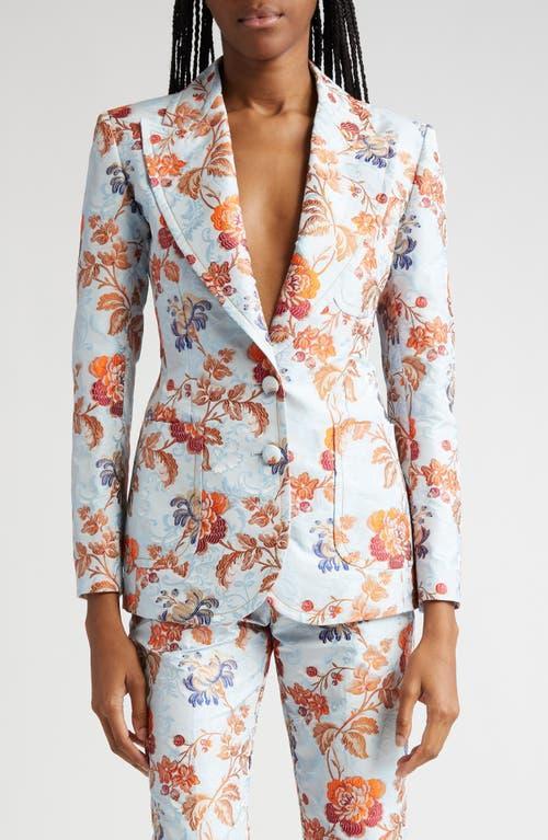 Womens Floral Jacquard Blazer Product Image