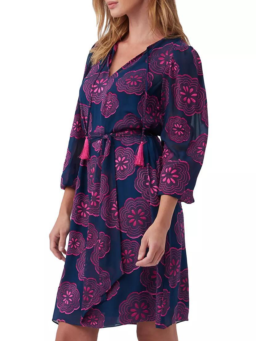 Tribeca Floral Silk-Blend Minidress Product Image