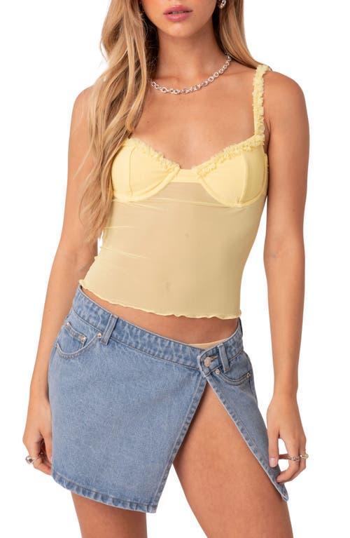 EDIKTED Mercy Sheer Mesh Bra Top Product Image