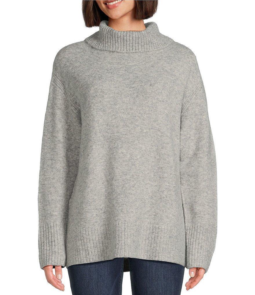 Gibson & Latimer Wool Blend Sweater Knit Ribbed Turtle Neck Long Sleeve Pullover Sweater Product Image