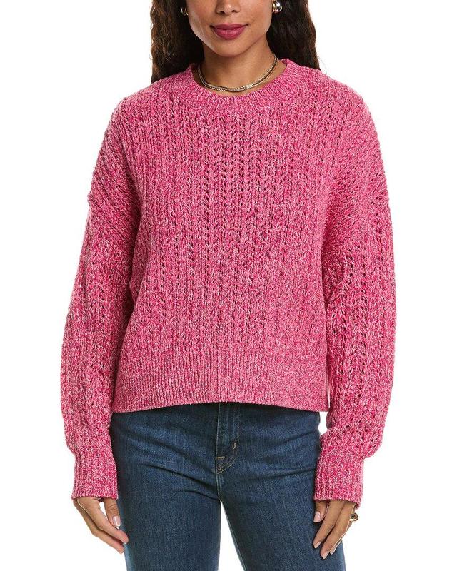 RAG & BONE Edie Open Stitch Sweater In Pink Product Image