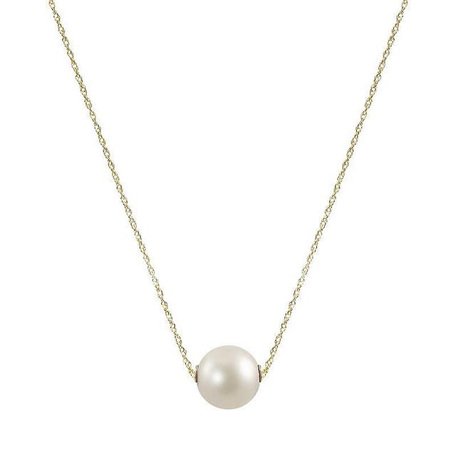 14k Gold Freshwater Cultured Pearl Necklace, Womens White Product Image