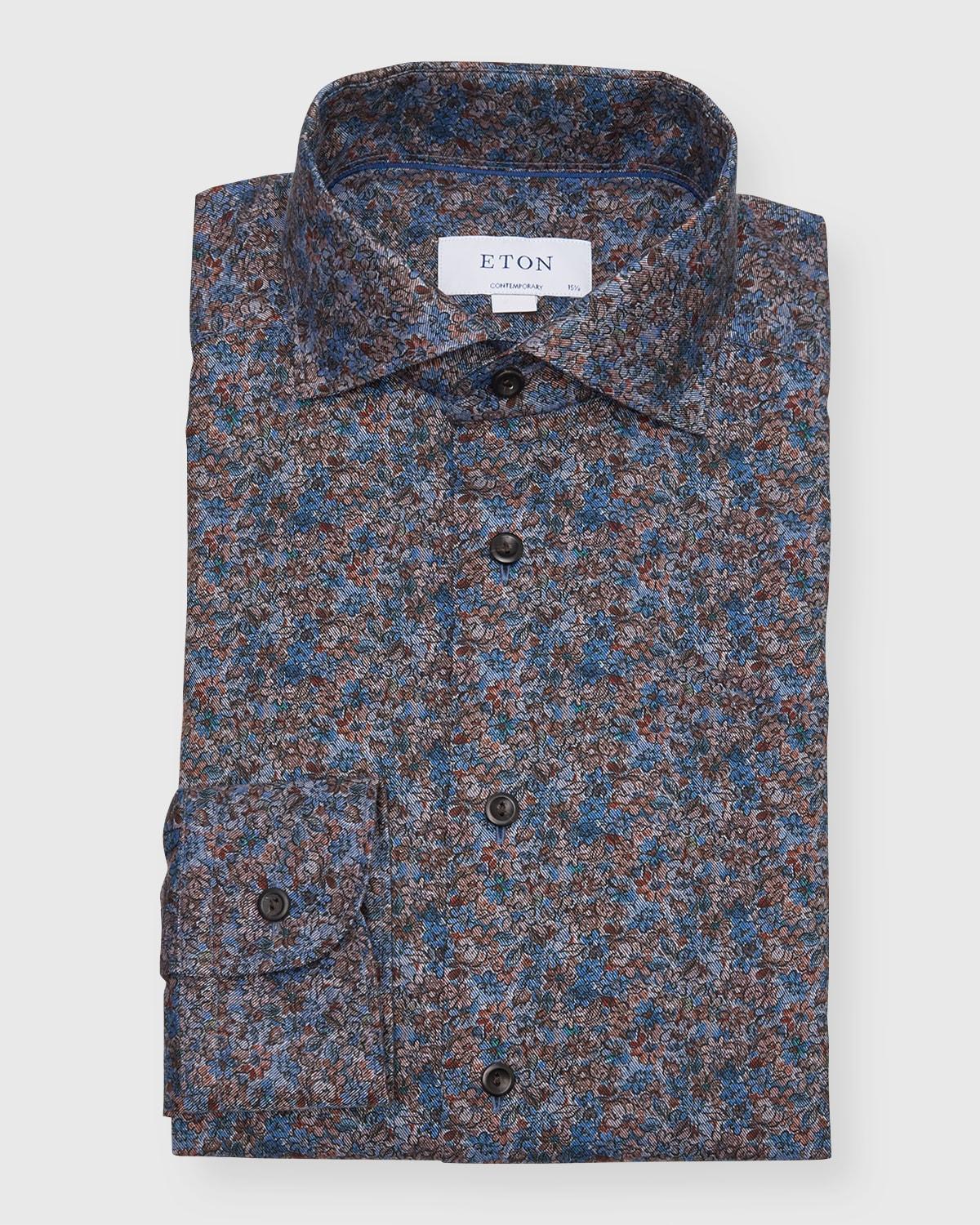 Mens Contemporary Fit Melange Floral Shirt Product Image