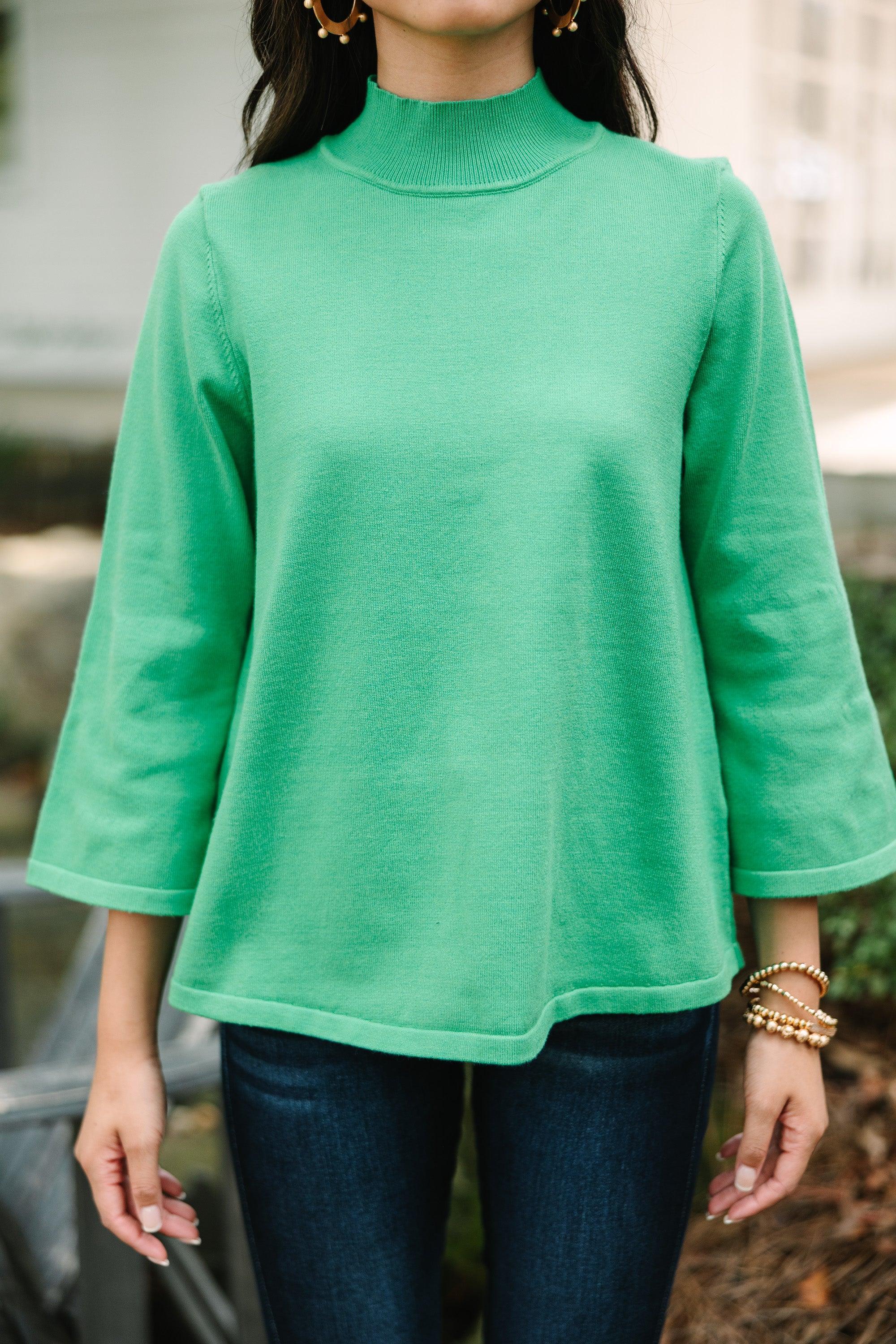 Take You There Kelly Green Sweater Female Product Image