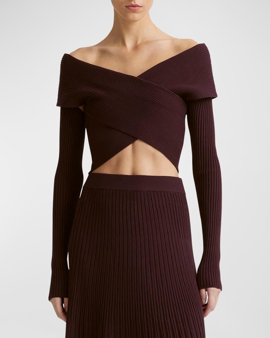 Virginie Cropped Off-Shoulder Sweater product image