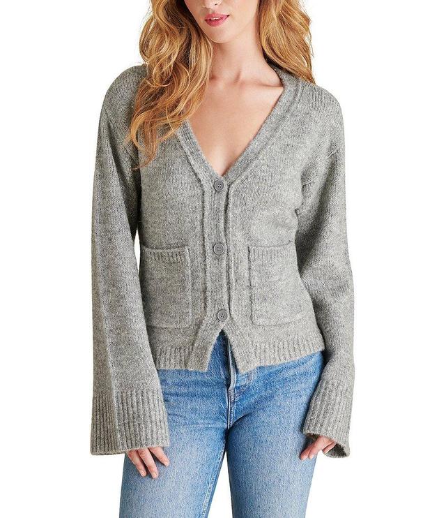 Steve Madden Odelia V-Neck Long Sleeve Button Down Cardigan Product Image