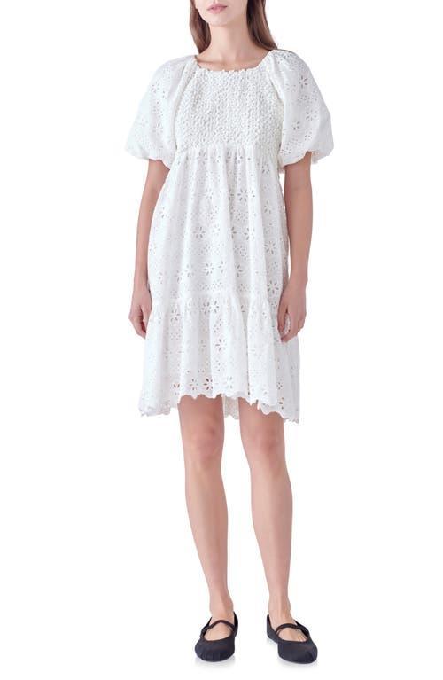 English Factory Eyelet Knit Combo Dress Product Image