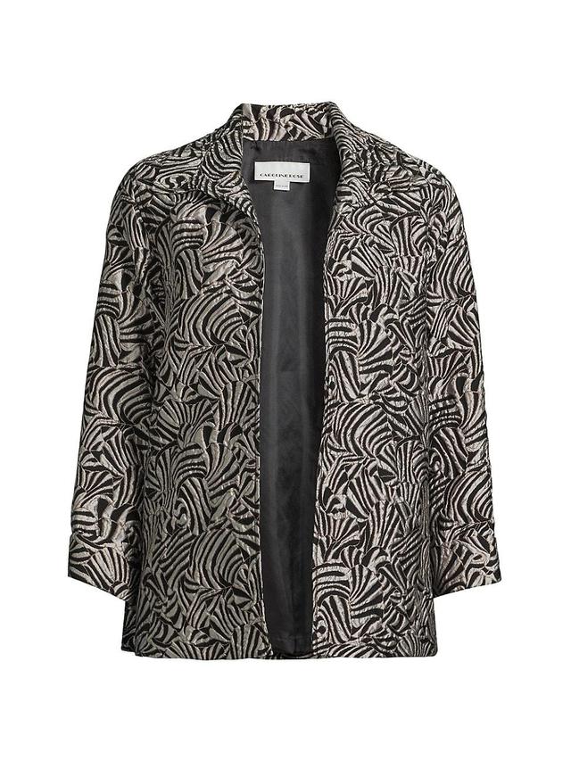 Womens Elegance Jacquard A-Line Jacket Product Image