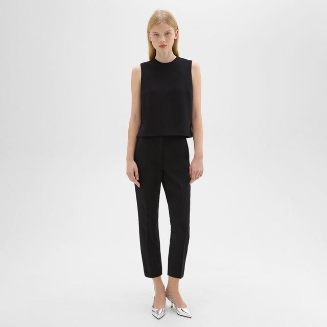 Admiral Crepe High-Waist Slim Crop Pant | Theory Product Image