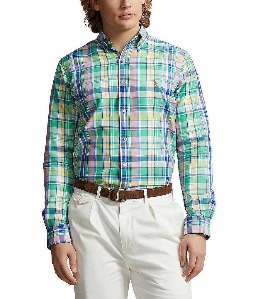 Polo Ralph Lauren Classic Fit Medium Plaid Performance Oxford Long Sleeve Woven Shirt Product Image