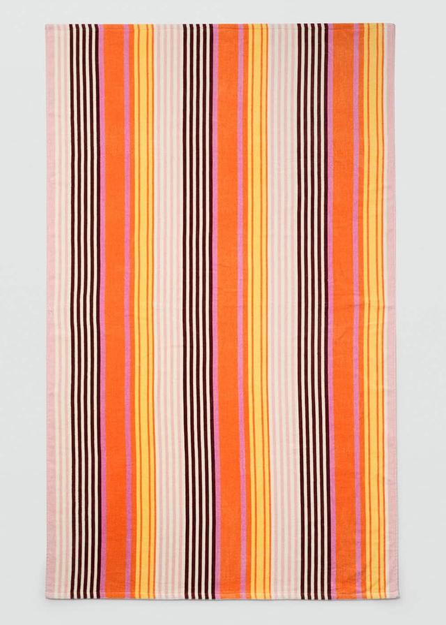 MANGO - 100% cotton striped beach towel - One size - Women Product Image