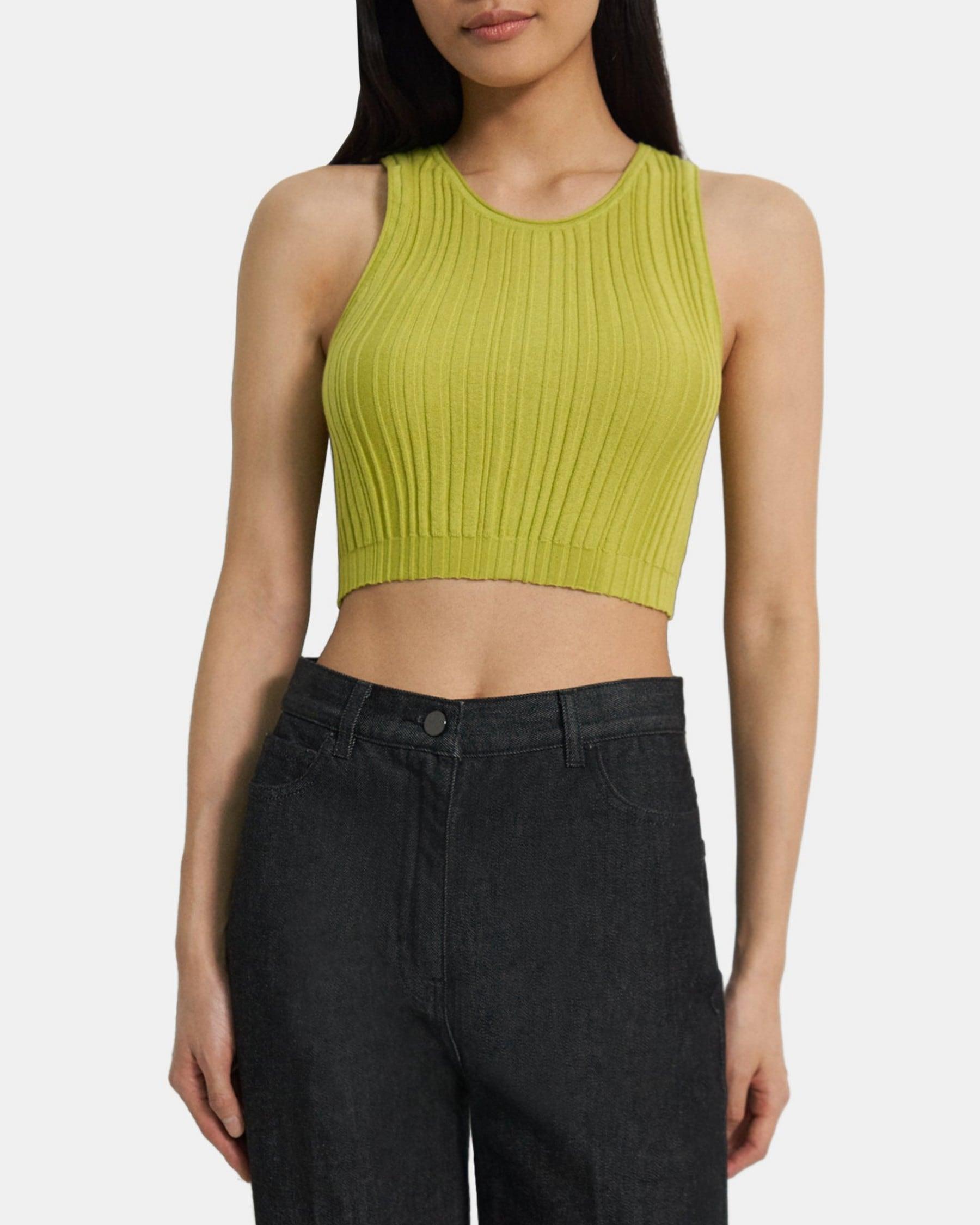 Cropped Tank in Cotton-Cashmere Product Image