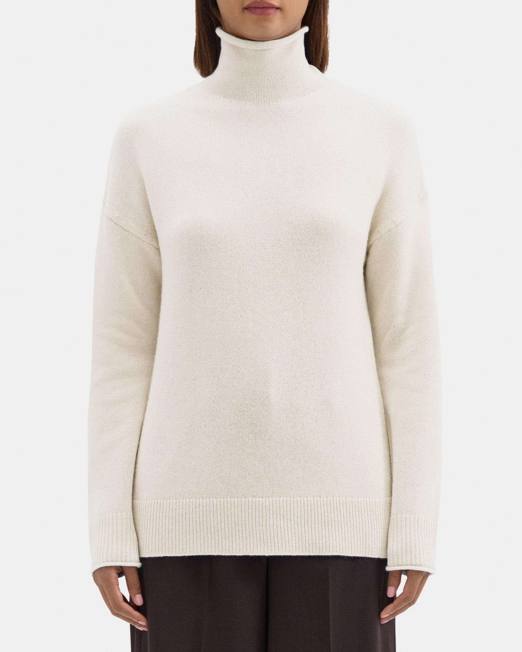 Slouchy Turtleneck Sweater in Cashmere Product Image