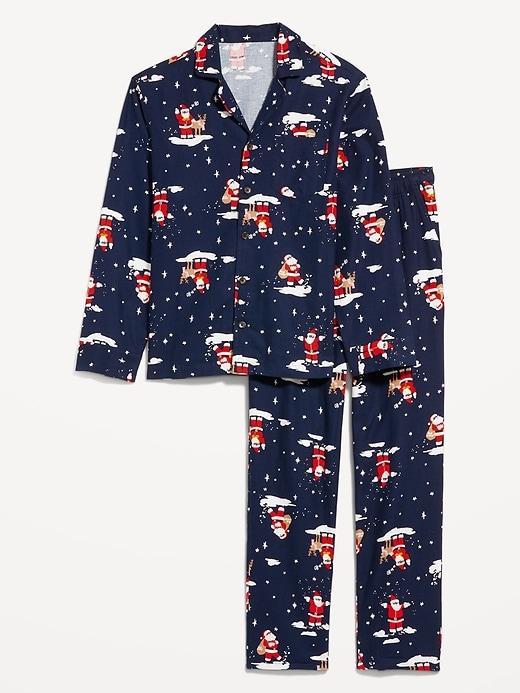 Printed Flannel Pajama Set for Men Product Image