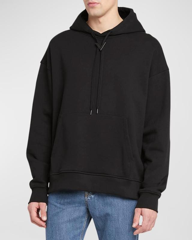 Mens Cotton Hooded Sweatshirt with Metallic V Detail Product Image