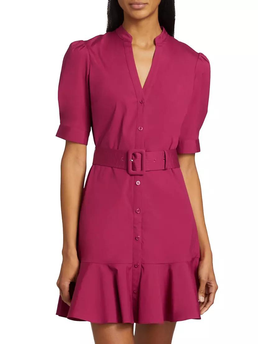 Molly Cotton-Blend Belted Minidress Product Image